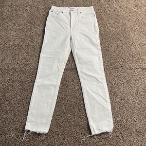RE/Done Orginals 90s High Rise Ankle Crop Jeans Size 26‎ Cream White